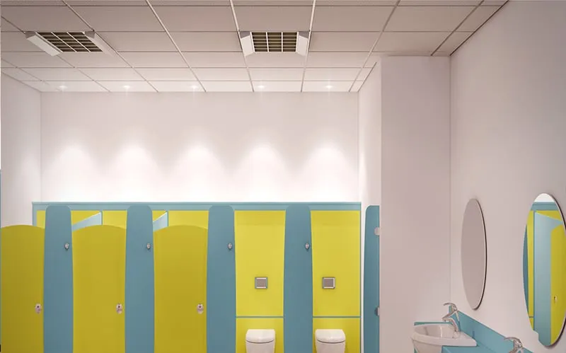 Trần thạch cao thả nhà vệ sinh cho bé