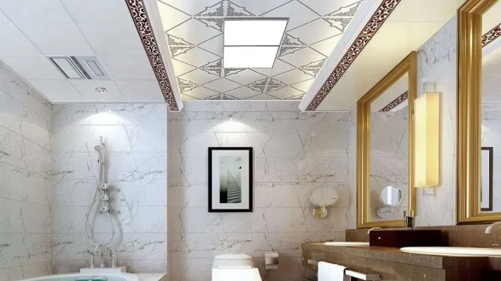 Mẫu trần thả nhựa nhà vệ sinh, nhà tắm đẹp