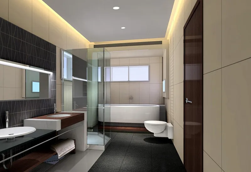 Mẫu trần thạch cao giật cấp nhà vệ sinh, nhà tắm 1