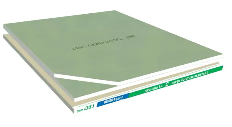 Tấm thạch cao siêu chống ẩm dành cho không gian có độ ẩm cao