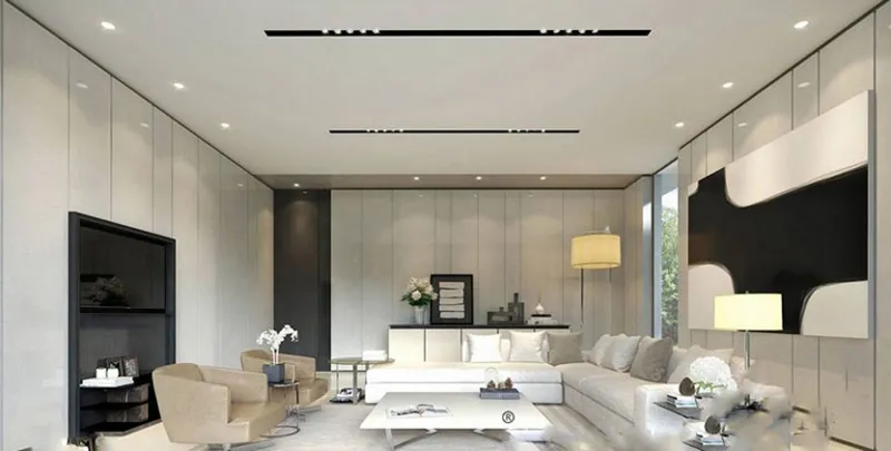 Mẫu trần thạch cao phẳng phòng khách