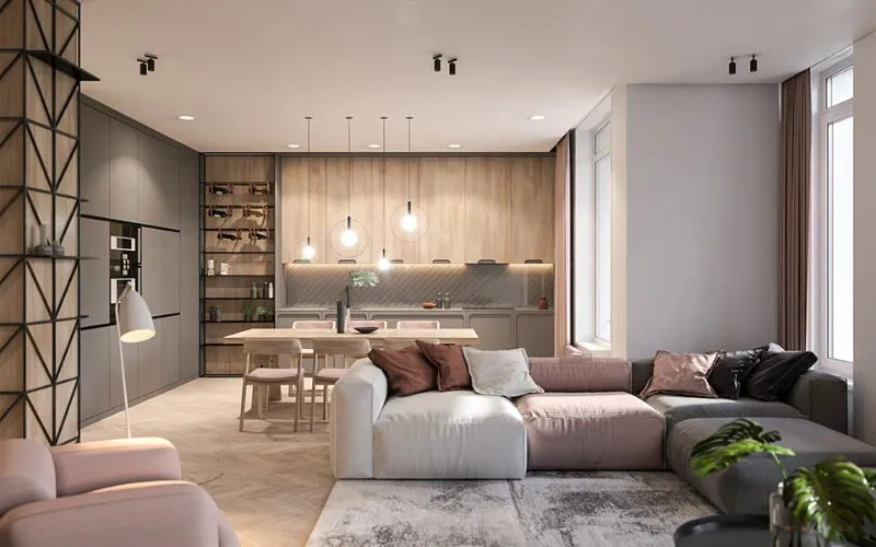 Mẫu trần thạch cao phẳng đơn giản 2