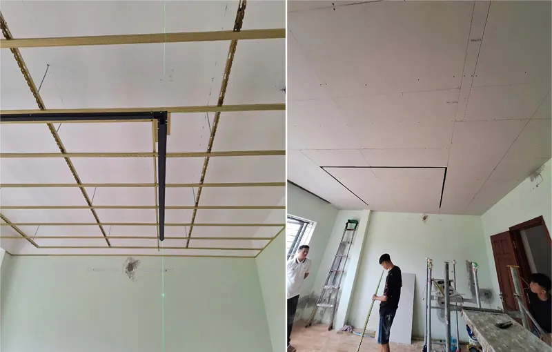 Cấu tạo trần thạch cao phẳng