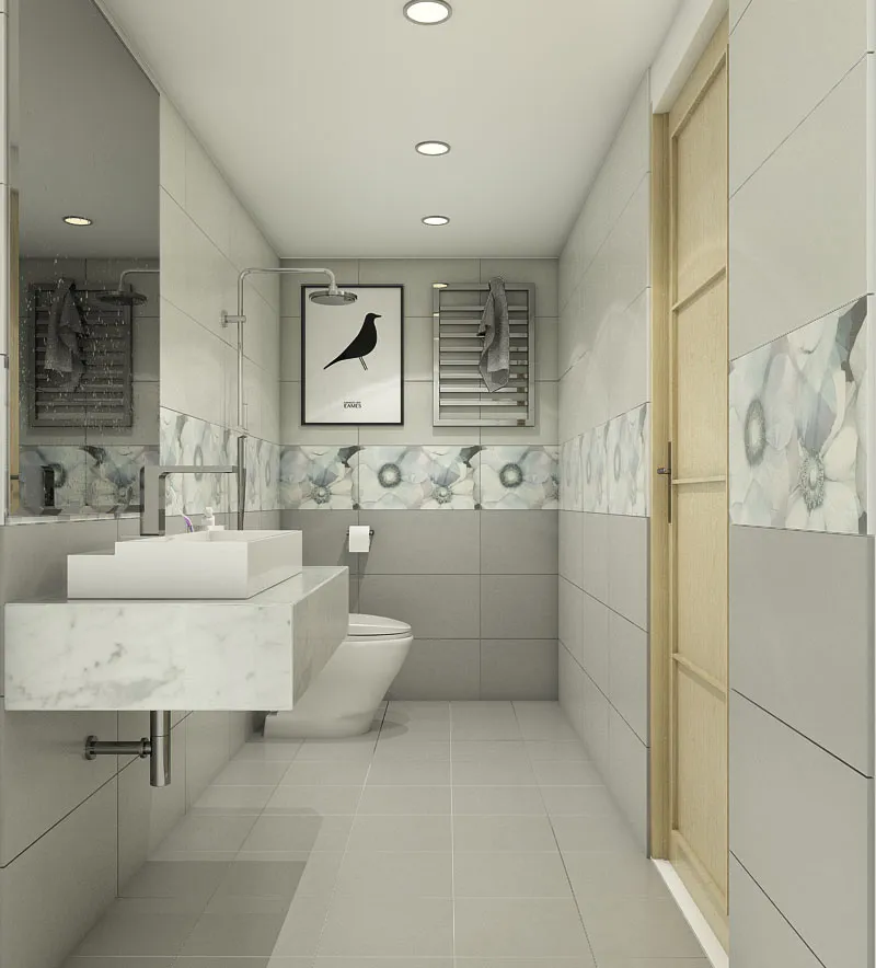 Mẫu trần thạch cao phẳng nhà vệ sinh, nhà tắm 1